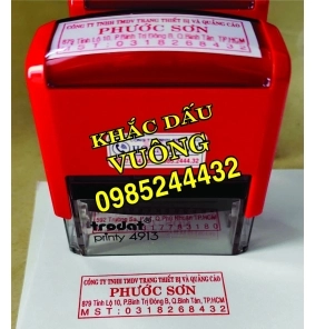 Khắc Dấu Vuông Mã Số Thuế 56x20mm