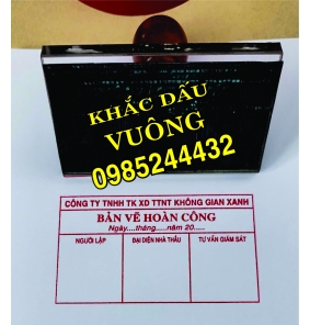 Dấu Bản Vẽ Hoàn Công Mực đỏ 